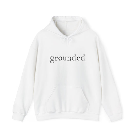 "grounded"  hooded sweatshirt