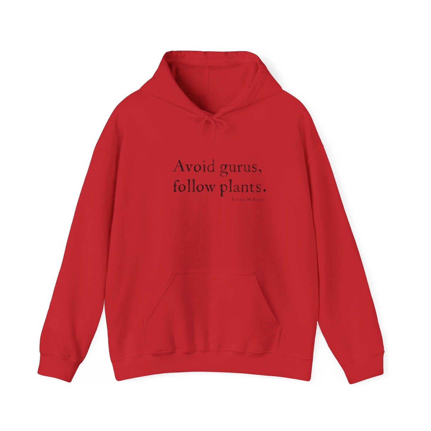 "avoid gurus...." Terence McKenna hooded sweatshirt