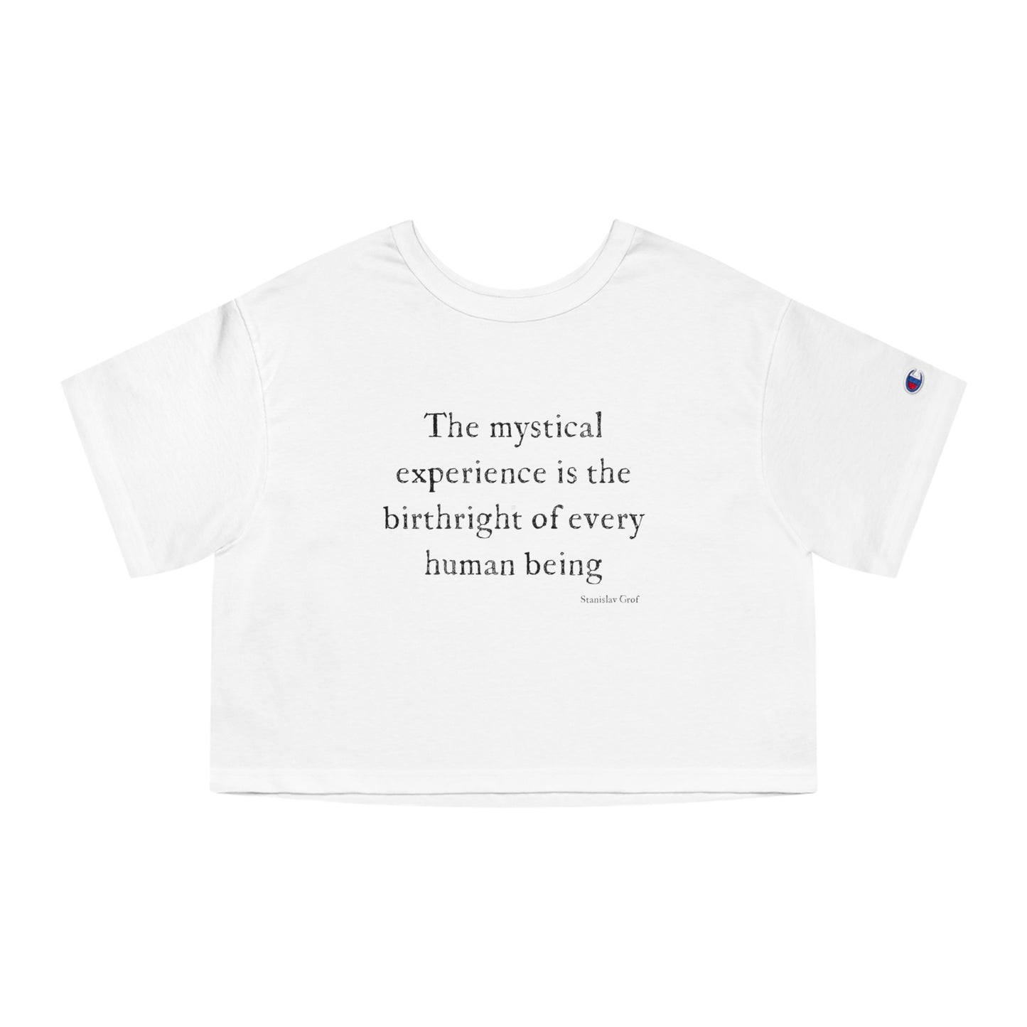 "the mystical experience...." Stan Grof women's  cropped T-Shirt