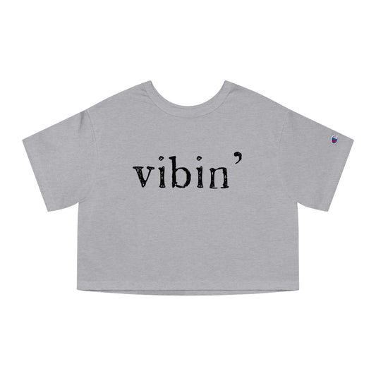 "vibin" cropped t-shirt