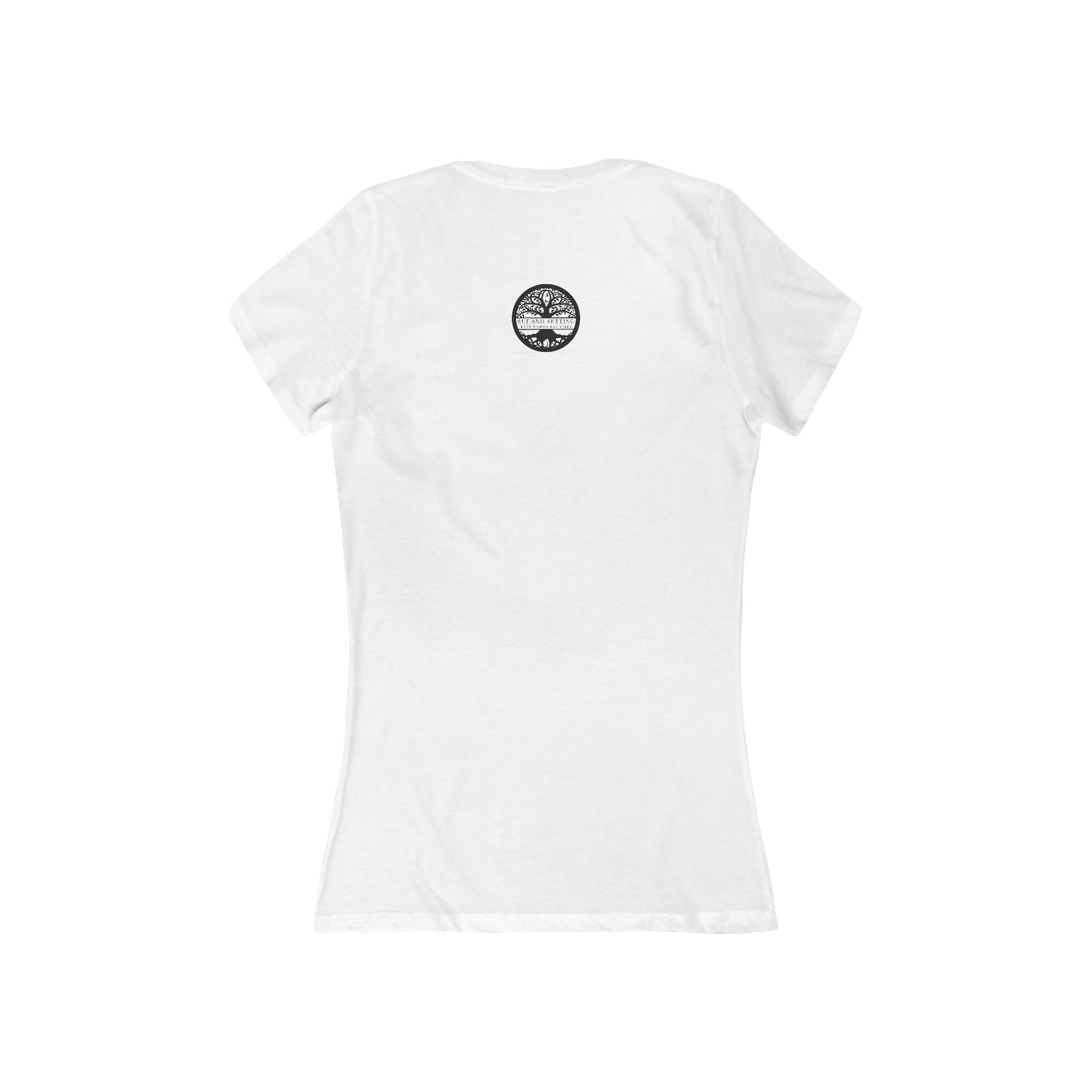 "grounded"  women's v neck t-shirt