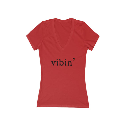 "vibin" women's v-neck tee