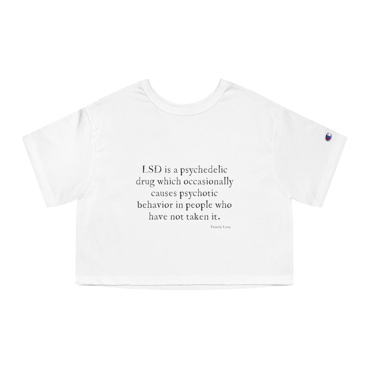 "LSD...." Timothy Leary women's  cropped t-shirt