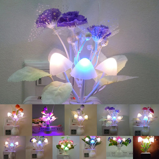 7 color mushroom night light