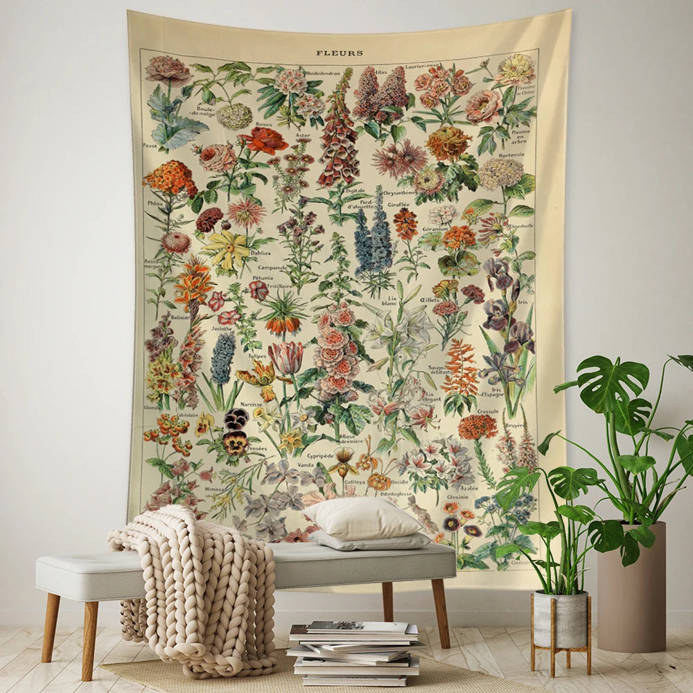 mushroom and nature tapestries in a variety of sizes