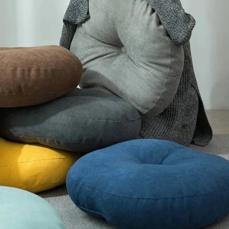 thick round floor pillow